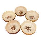 Set of 5 antique bowls signed Faïence de Quimper