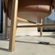 Cabriolet armchair in oak, Cravache Fauve/Seige leather, Hermès