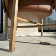 Cabriolet armchair in oak, Cravache Fauve/Seige leather, Hermès