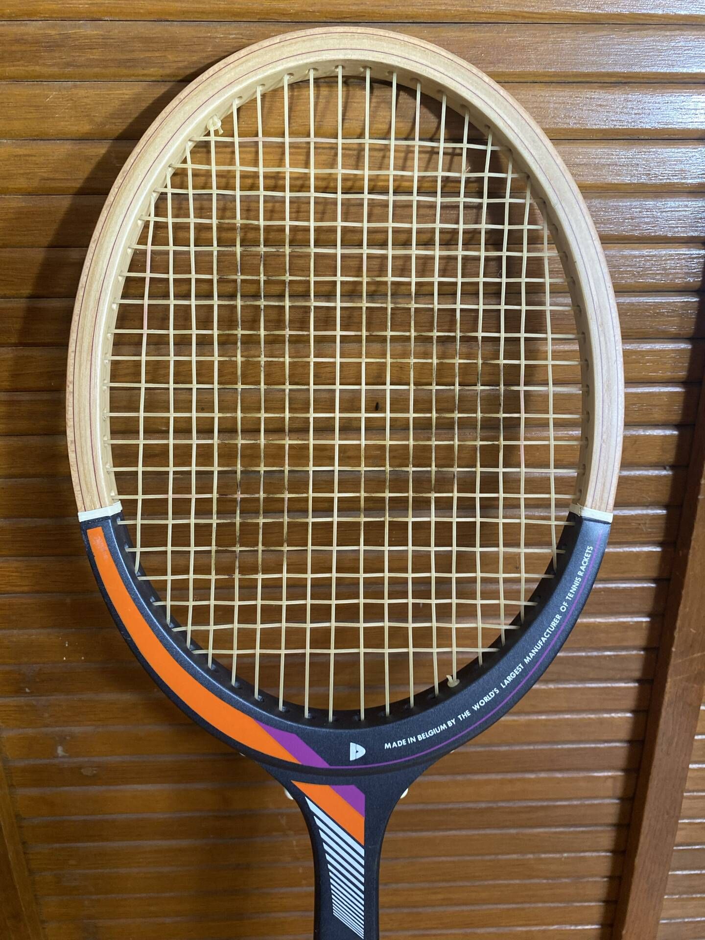 Vintage donnay smasher pro wooden tennis racket + donnay vintage cover
