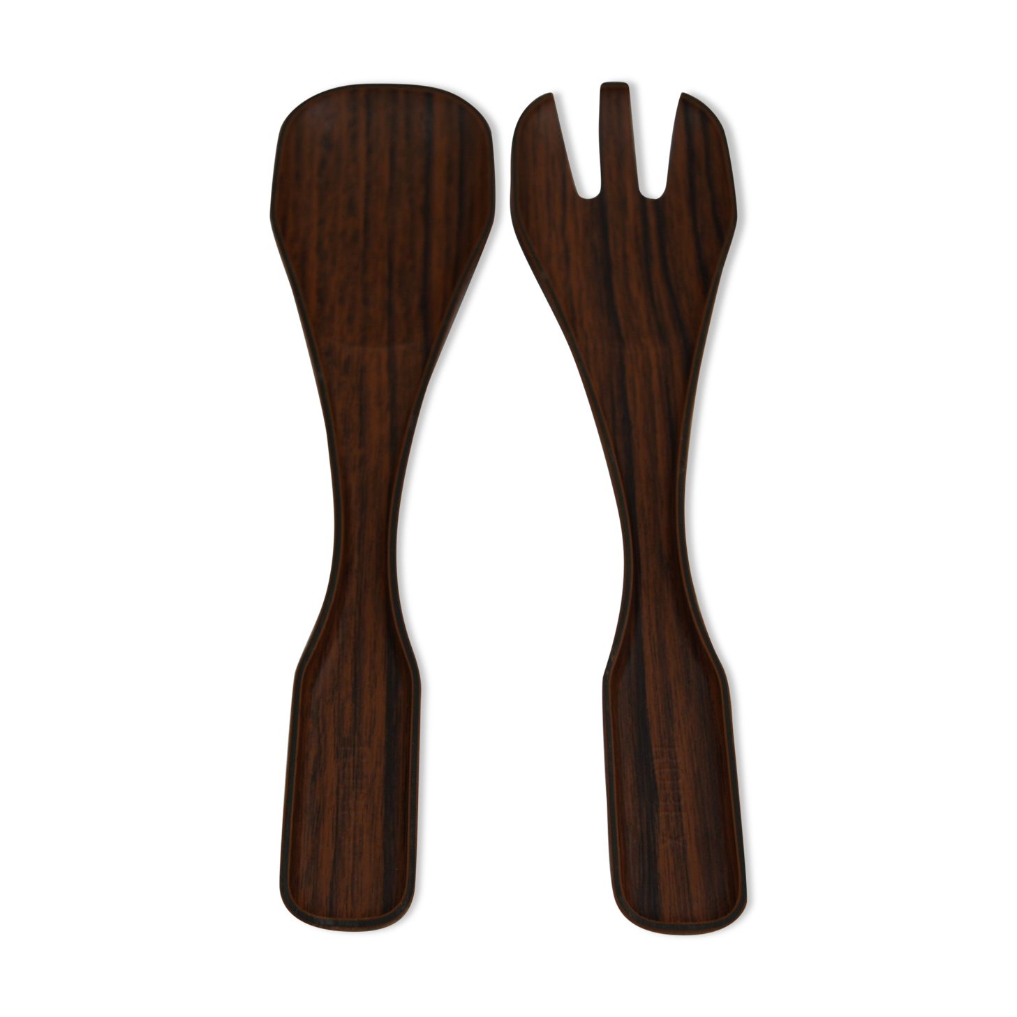 Cutlery plastic salad vintage teak