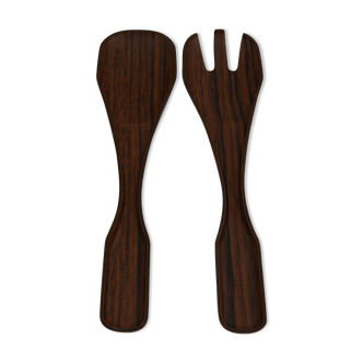 Cutlery plastic salad vintage teak