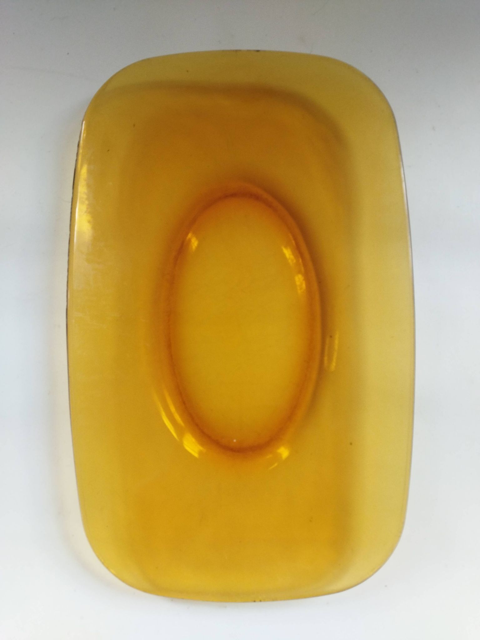 Rectangular plate Vereco amber