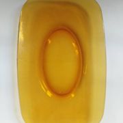 Rectangular plate Vereco amber
