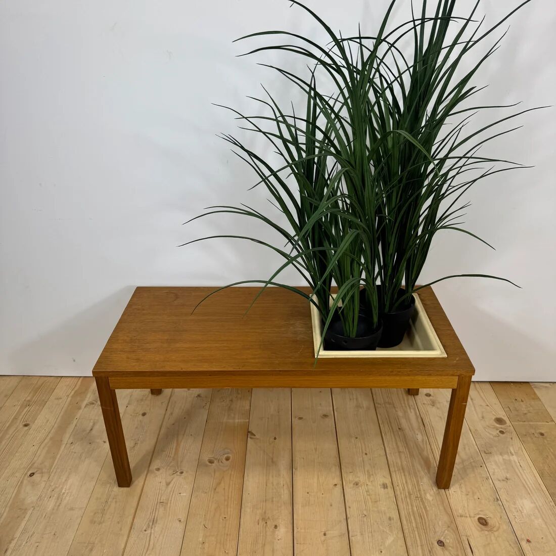 Scandinavian teak coffee table with planter, 1960.