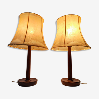 Pair of lamps - Swedish style - cocoon hat - vintage.