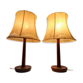 Pair of lamps - Swedish style - cocoon hat - vintage.