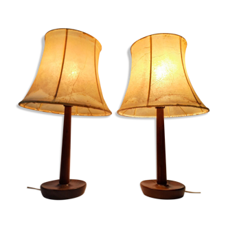 Pair of lamps - Swedish style - cocoon hat - vintage.