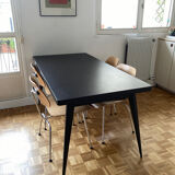 Tolix dining table 55 160 chocolate