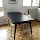Tolix dining table 55 160 chocolate