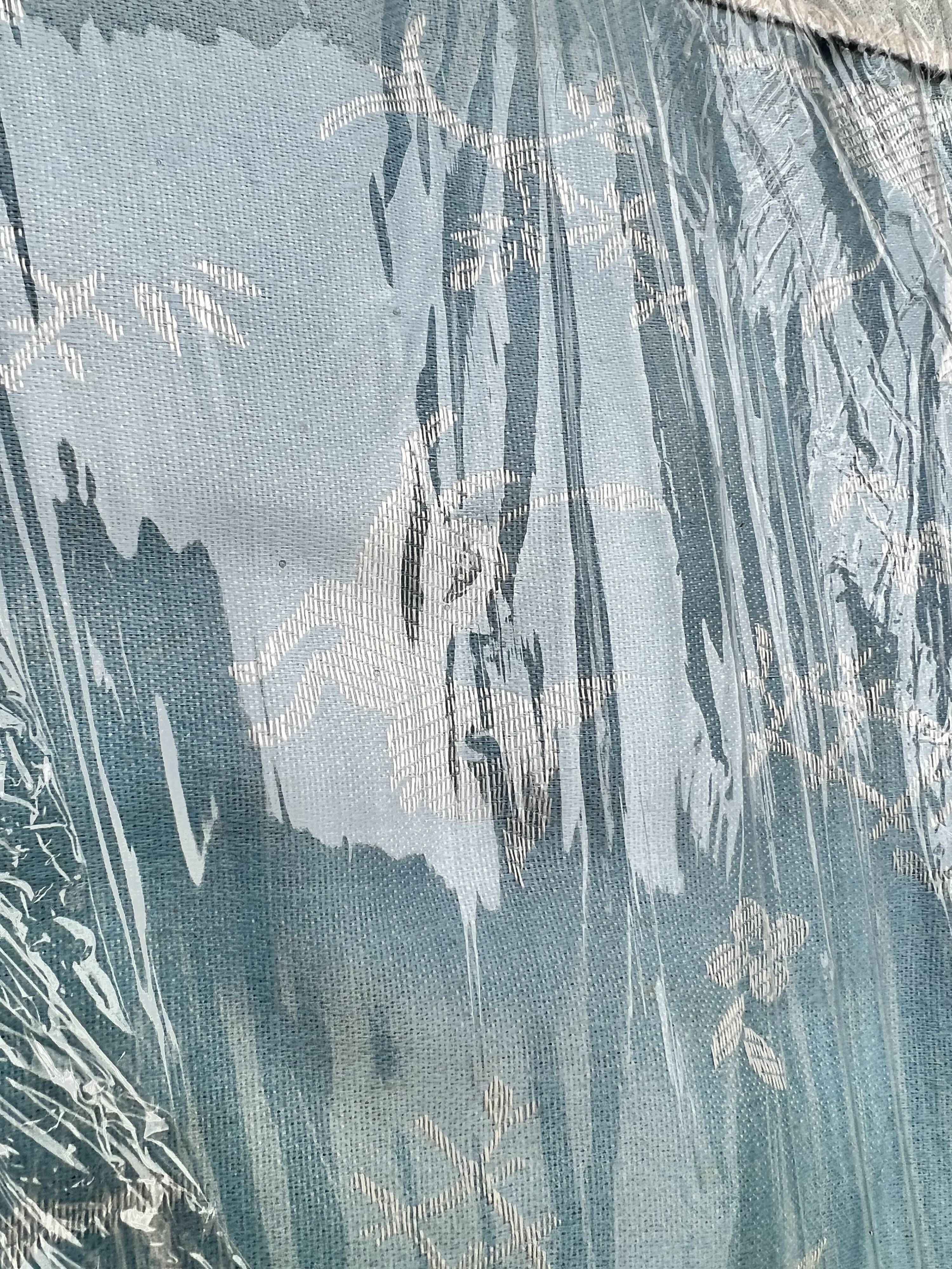 Old children's bed with retractable walnut bars