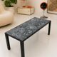 Steel marble coffee table