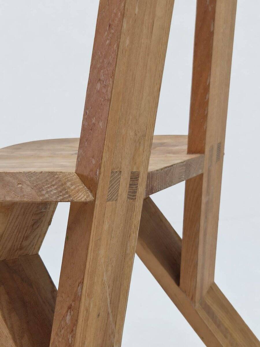 Model S45 Chlacc wood chair by Pierre Chapo, 1979