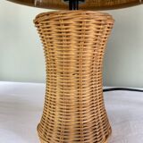 Pair of wicker lamps