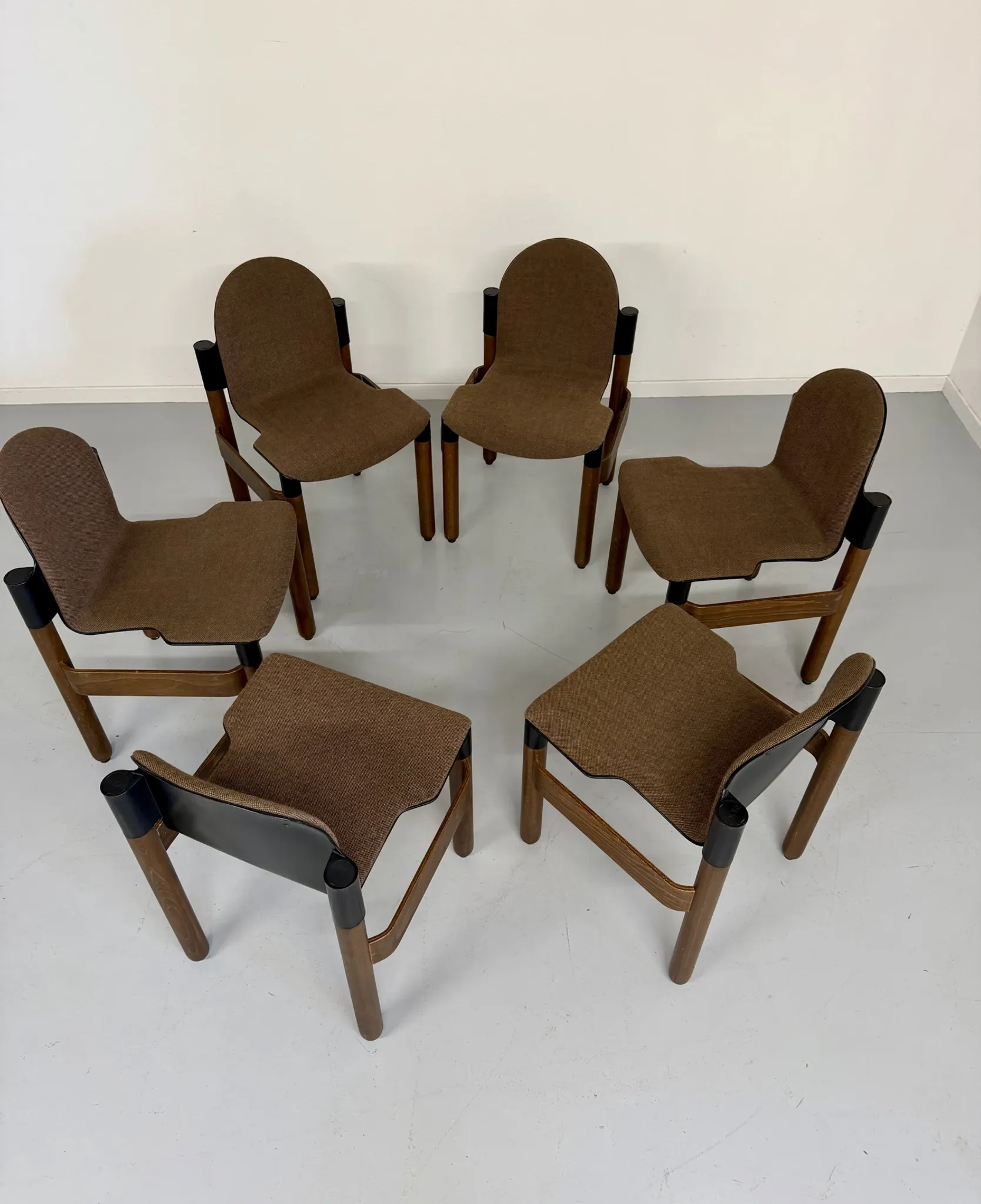 Set of 6 postmodern Thonet Flex chairs designed by Gerd Lange, vintage 80s.
