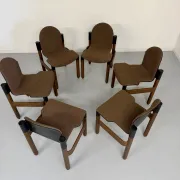 Set of 6 postmodern Thonet Flex chairs designed by Gerd Lange, vintage 80s.