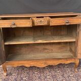 Two-door walnut buffet Louis XV period 19th century