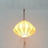 Mid-century pivoting wall lamp with a swing arm, Cocoon, made of teak wood, 1960s.