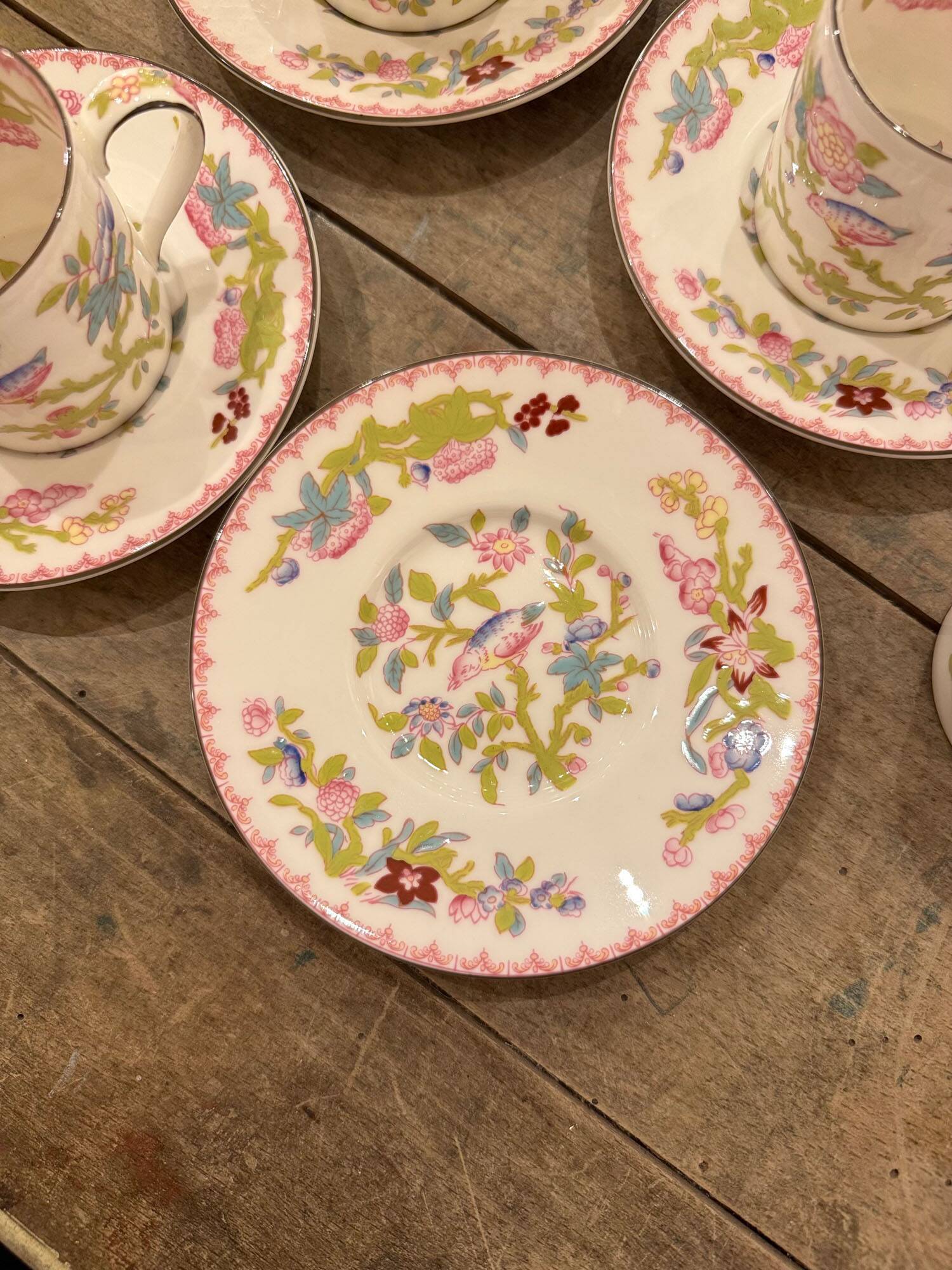 6 tasses à café en porcelaine de Minton
