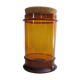 Bocal en verre ambré de pharmacie
