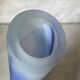 glass paste vase signed, bronze mount