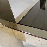 Belgo Chrom coffee table with 2 glass plates, 1970s