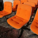Set of 12 vintage Steelcase Strafor office chairs by Randall Buck