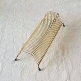 Vintage record holder in golden brass - for 40 vinyls