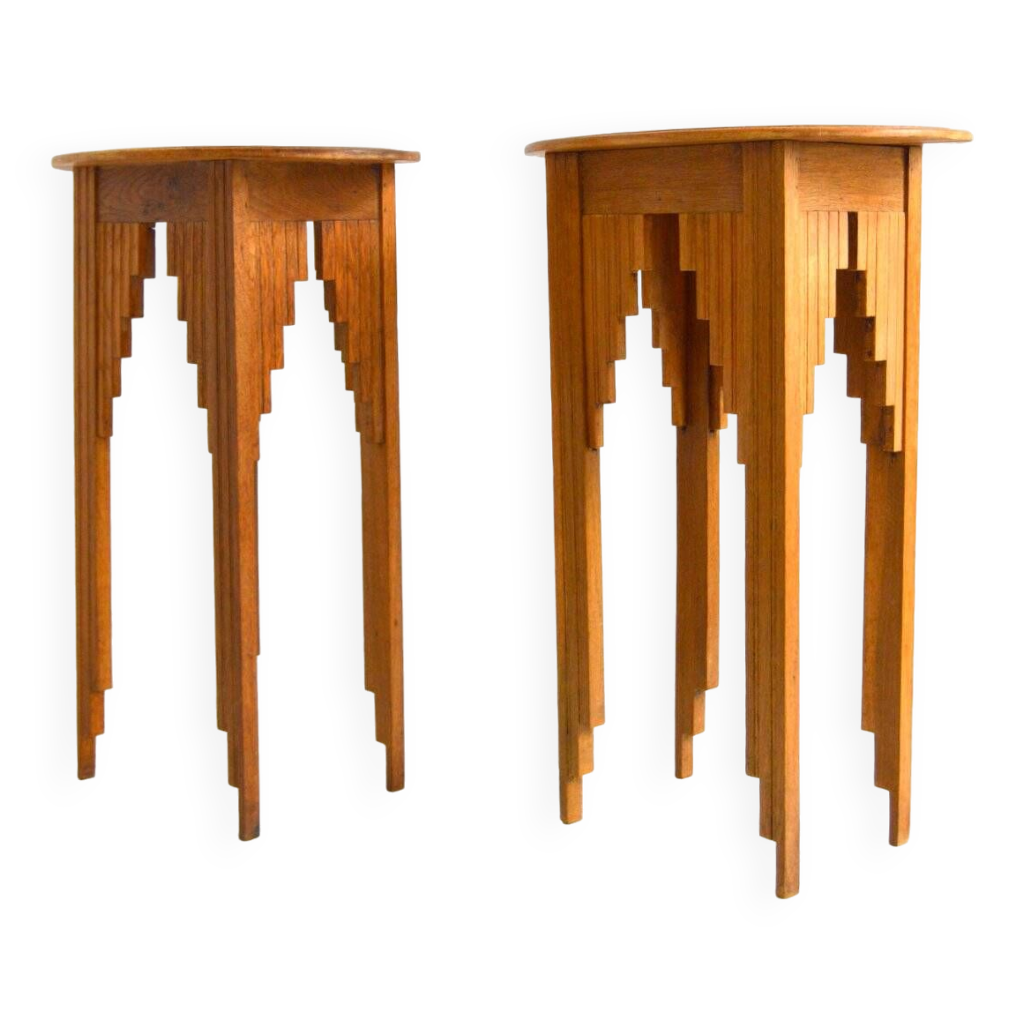 Pair of Art Deco bedside tables / Consoles 1930