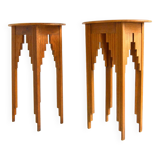 Pair of Art Deco bedside tables / Consoles 1930