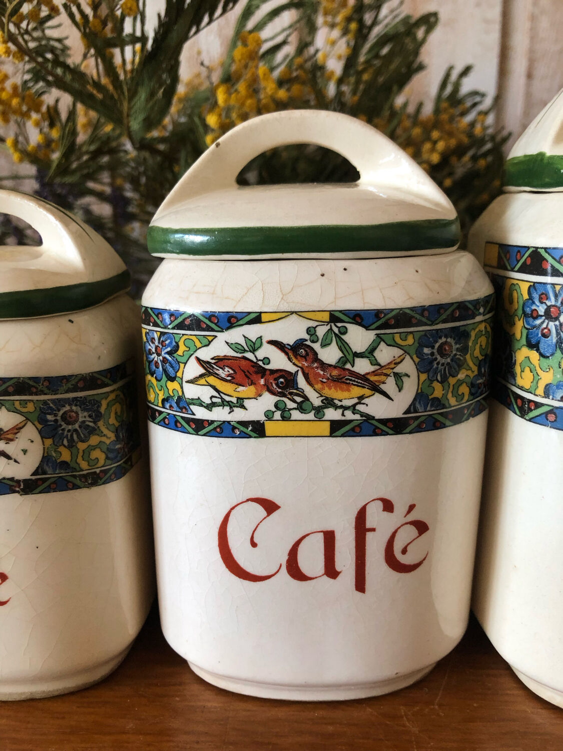 5 Louis Gueule earthenware pots