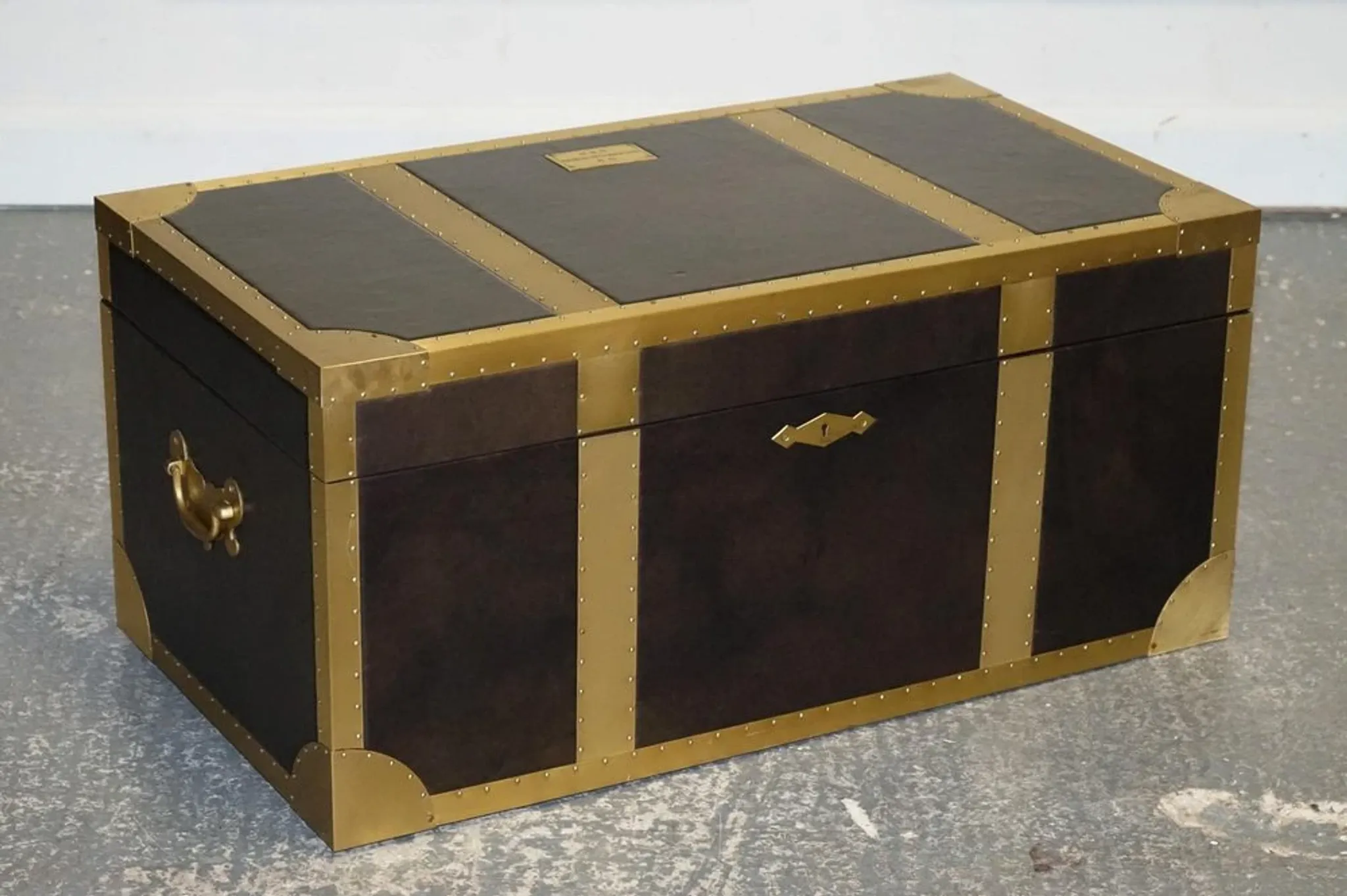 Cumberland Storage Chest with Red Velvet Lining by Timothy Oulton