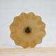 Pleated yellow glass lampshade