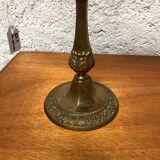 Pair of 3-pointed golden candlesticks