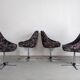 Set of 4 vintage swivel shell chairs - 1970s