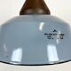 Industrial Grey Enamel and Cast Iron Pendant Light, 1960s