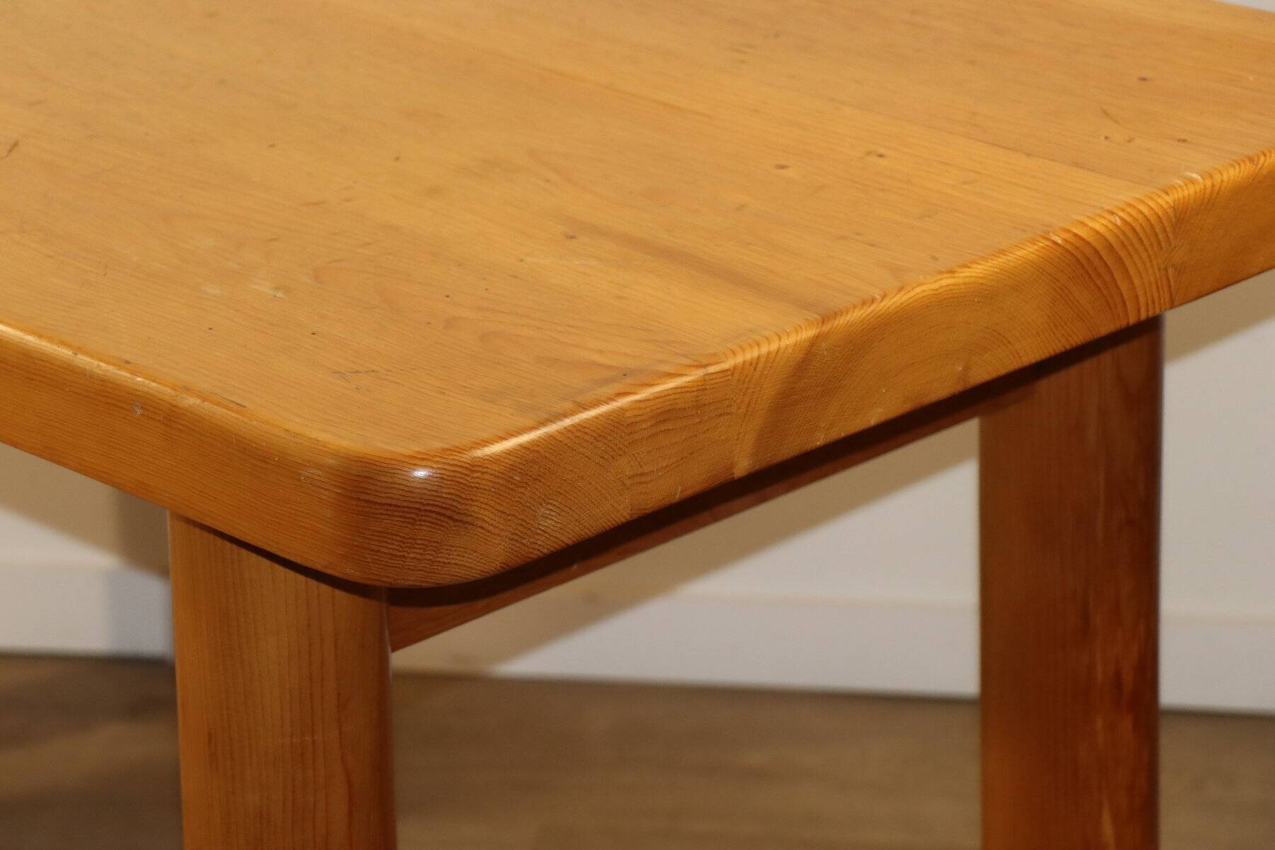 René Martin table in solid pine, modernist, 1960