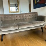 Sentou 3 seater velvet sofa