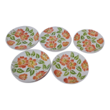 9 earthenware dessert plates Moulin des loups orchies model Ontario diam 20 cm