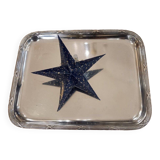 Small silver metal tray