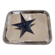 Small silver metal tray