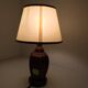 Lampe de chevet ancienne en céramique et bois