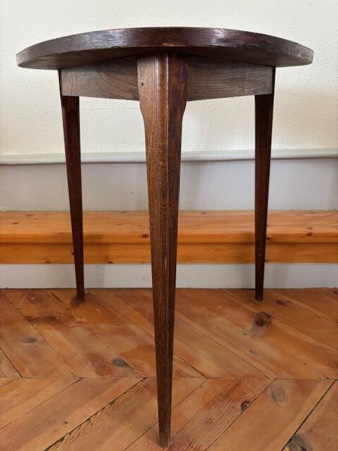 Tripod wooden table modernist