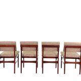 4 vintage teak dining chairs model "Uppsula" by Louis van Teeffelen for Wéb