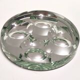 Cendrier en verre dépoli vert Nil par Max Ingrand pour Fontana Arte, Italie