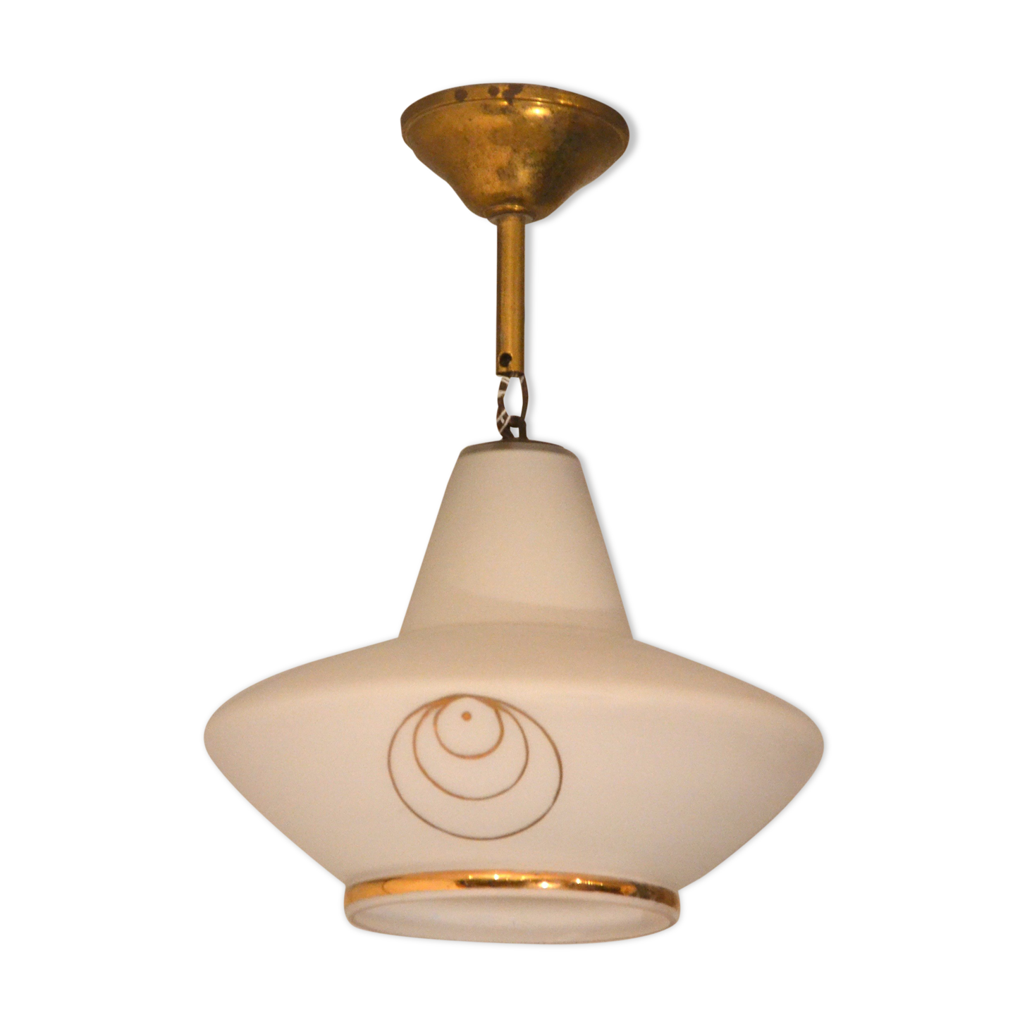 White and gold suspension