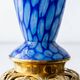 Bohemian Blue Art Glass Table Lamp, Czechoslovakia, circa 1920s