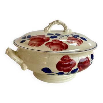 Vegetable tureen signed HBCM Red Roses