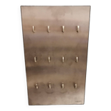 George Jensen key hanging board in brushed steel in classic Danish design.