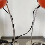 Set of lamps eyes ball orange 1990